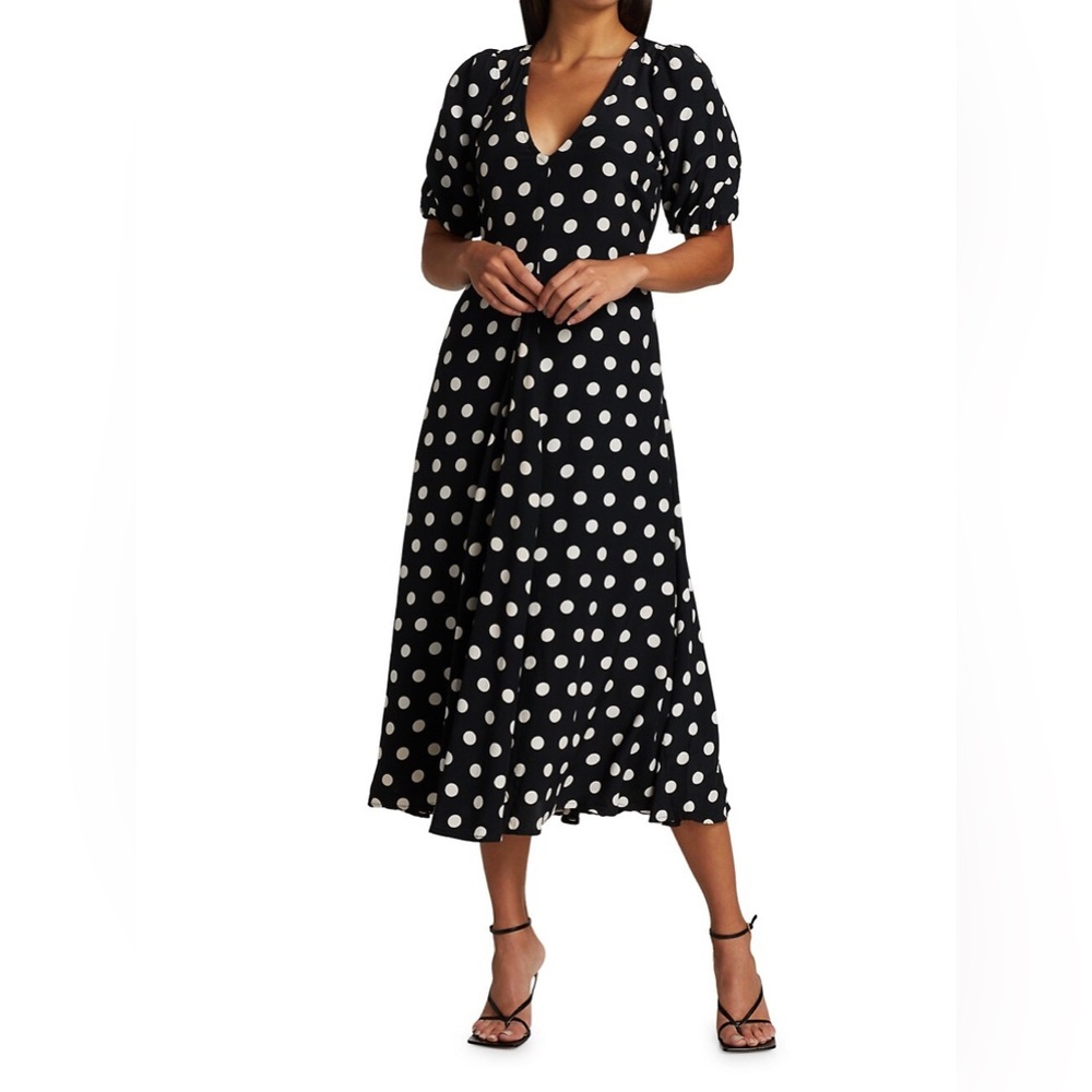 Faithful the Brand black and white polka dot dress. Size 4.